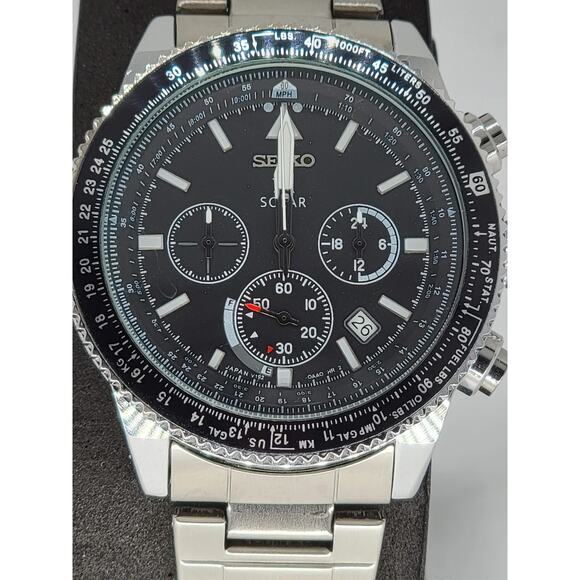 Seiko Men's SSC629 Prospex Chronograph Stainless Steel Watch
